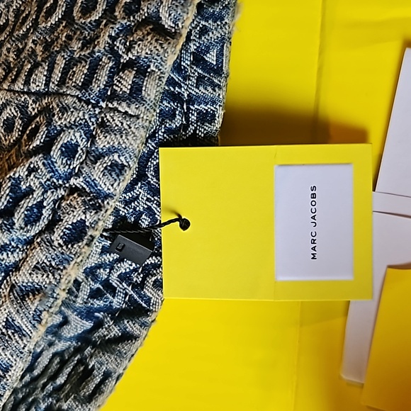MARC JACOBS THE WASHED MONOGRAM DENIM BUCKET HAT SIZE 62(M/L) - Picture 11 of 15